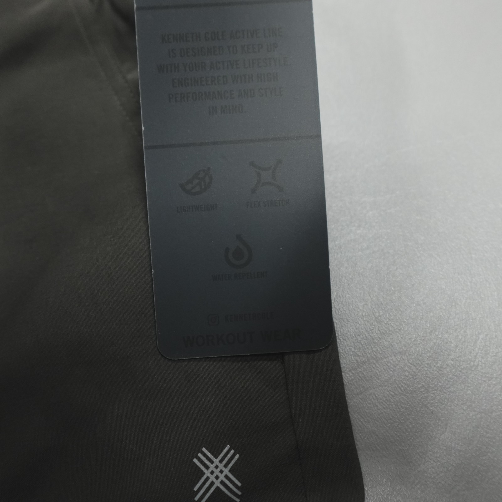 Kenneth Cole Performance Tech Jogger Cargo Tapered Woven Nylon Stretch Asphalt
