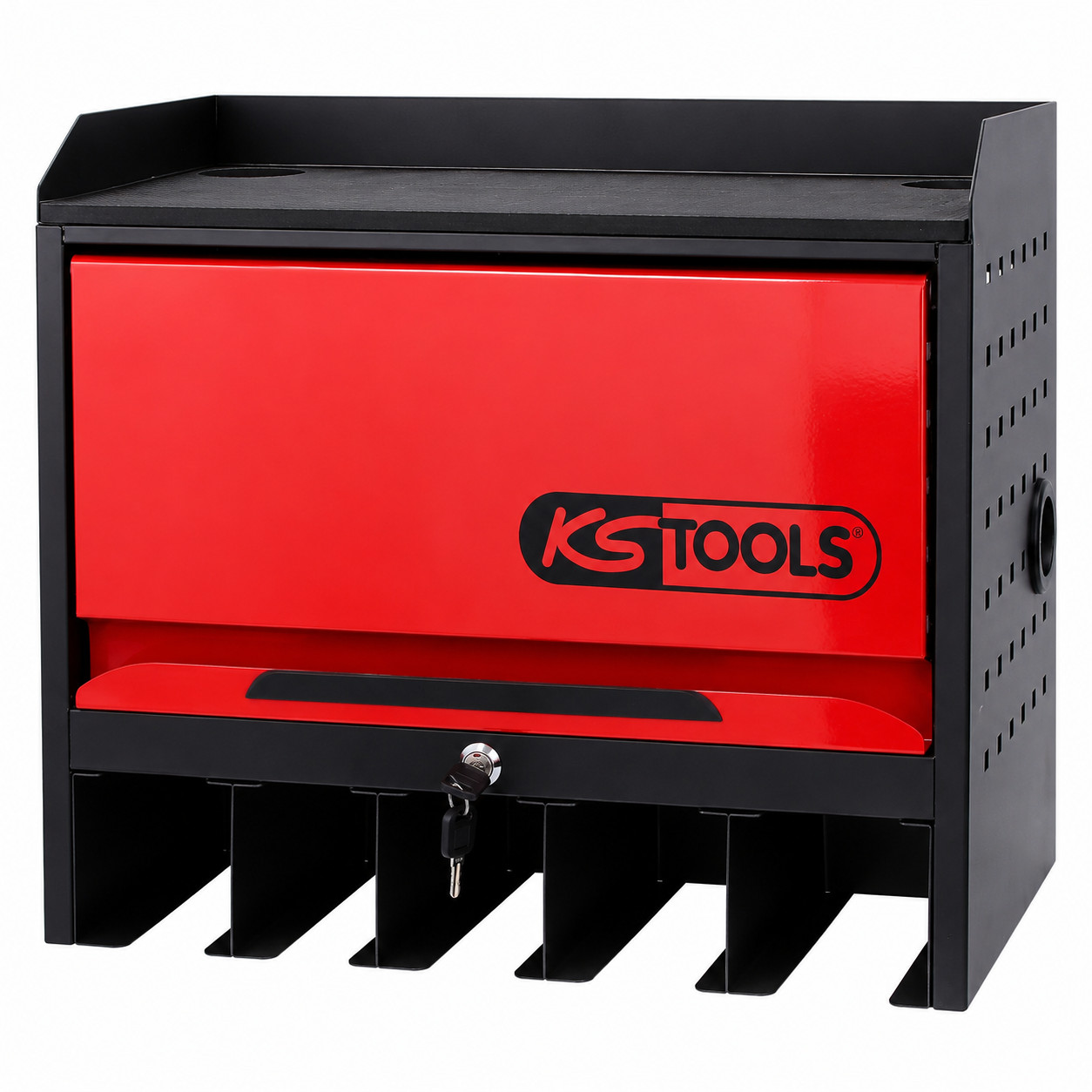 KS TOOLS eMONSTER Wall Mounted Tool Cabinet - With Metal Power Strip