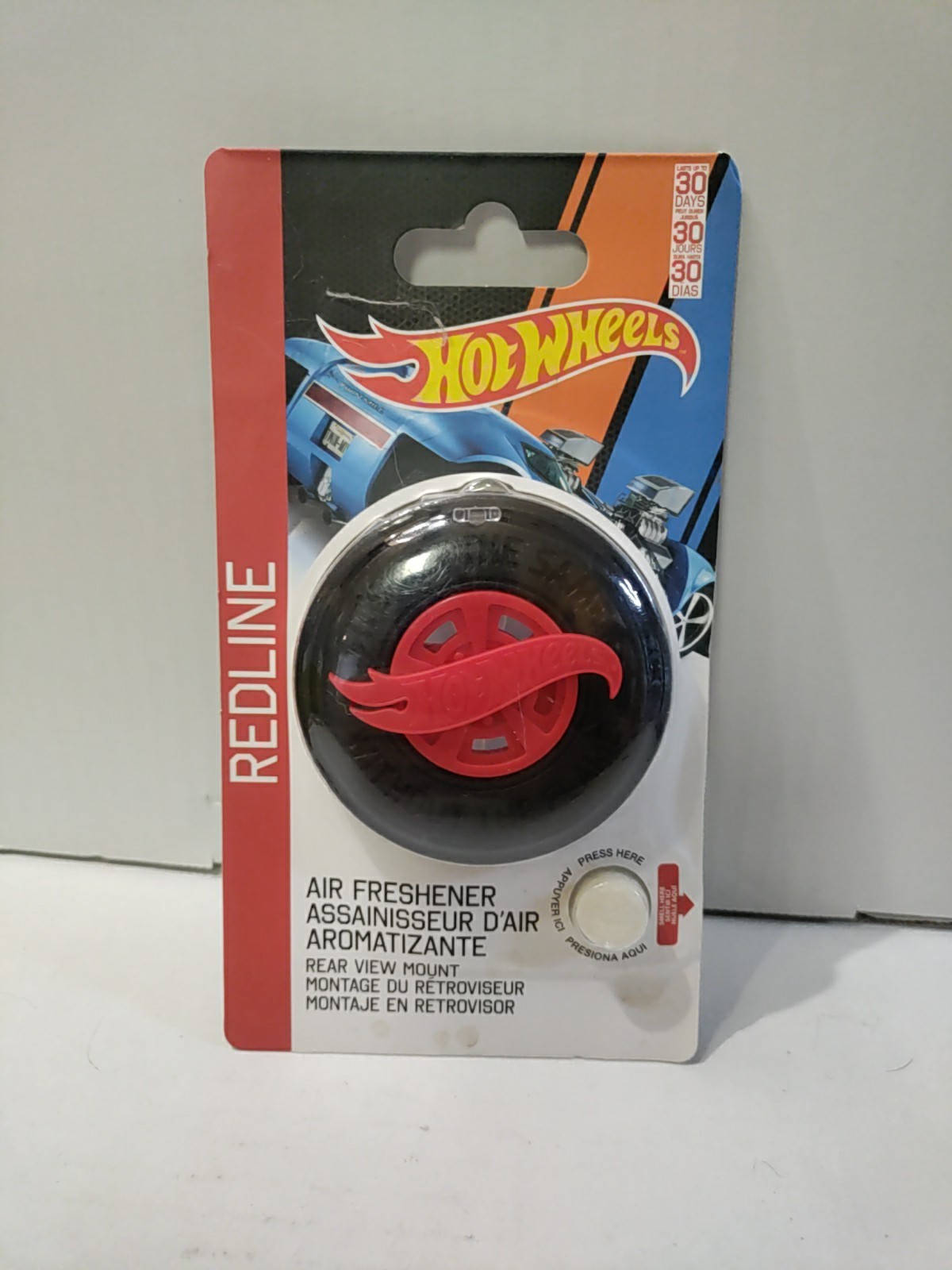 Hot Wheels Air Freshener - Redline - Black/Red - NEW
