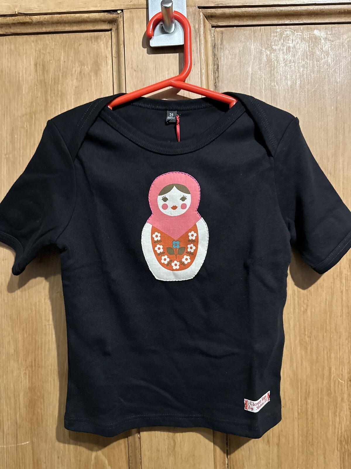 Clever Togs Baby Organic Hand Appliquéd Matroska T-shirt 24 M RRP £22
