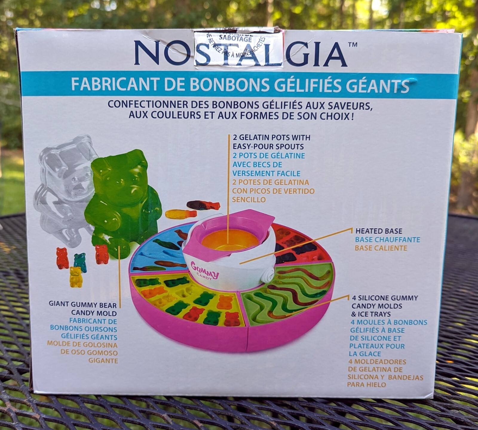 Nostalgia GCM600 Electric Giant Gummy Bear Fish Worm Maker Candy Machine