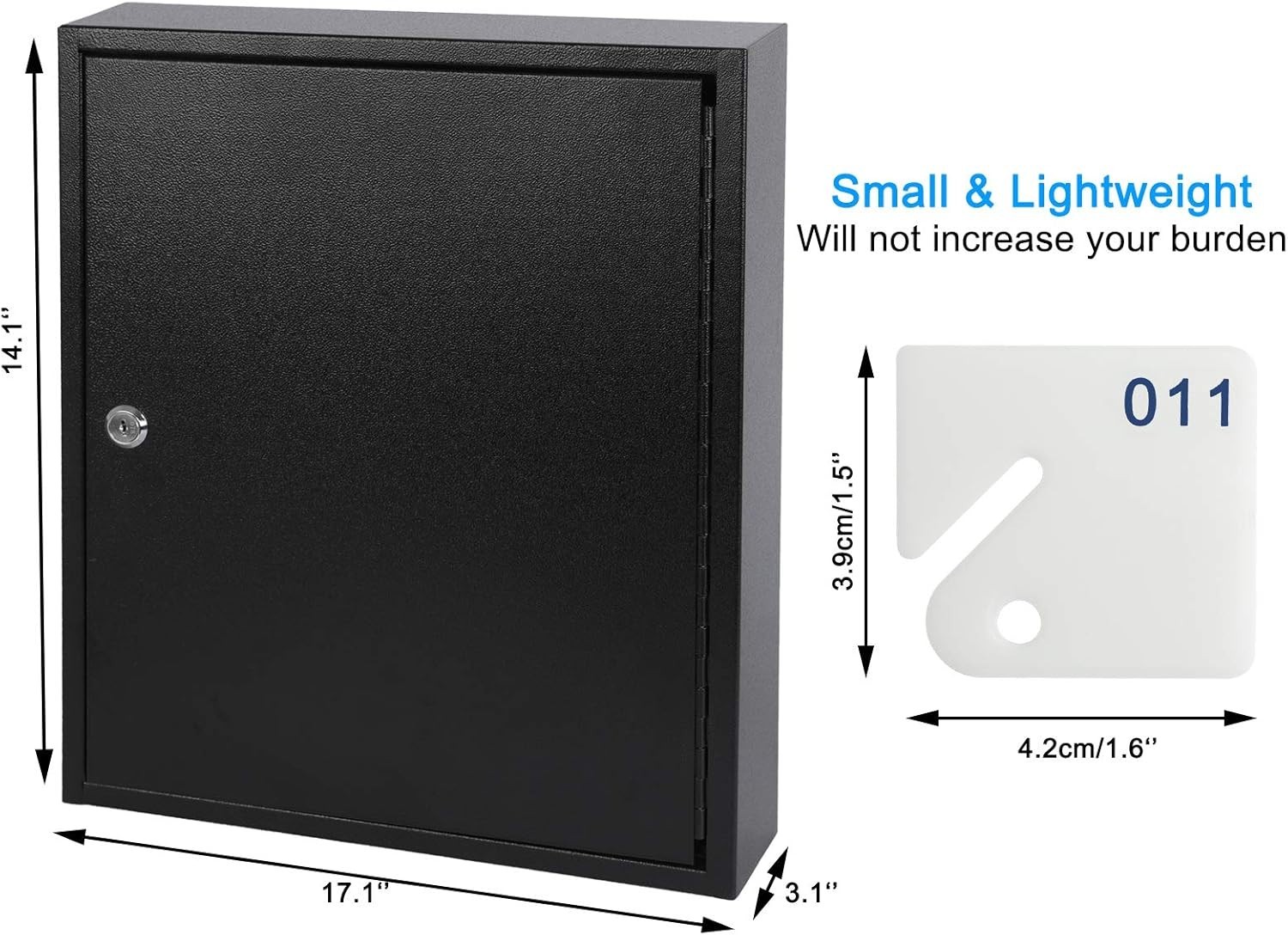 Secure Key Storage Box with 100 Key Rings