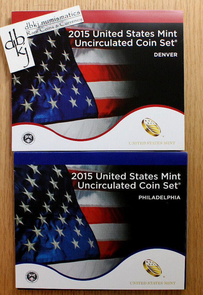 2015 Mint Set - Uncirculated Coins - 28-Coin Set - P & D