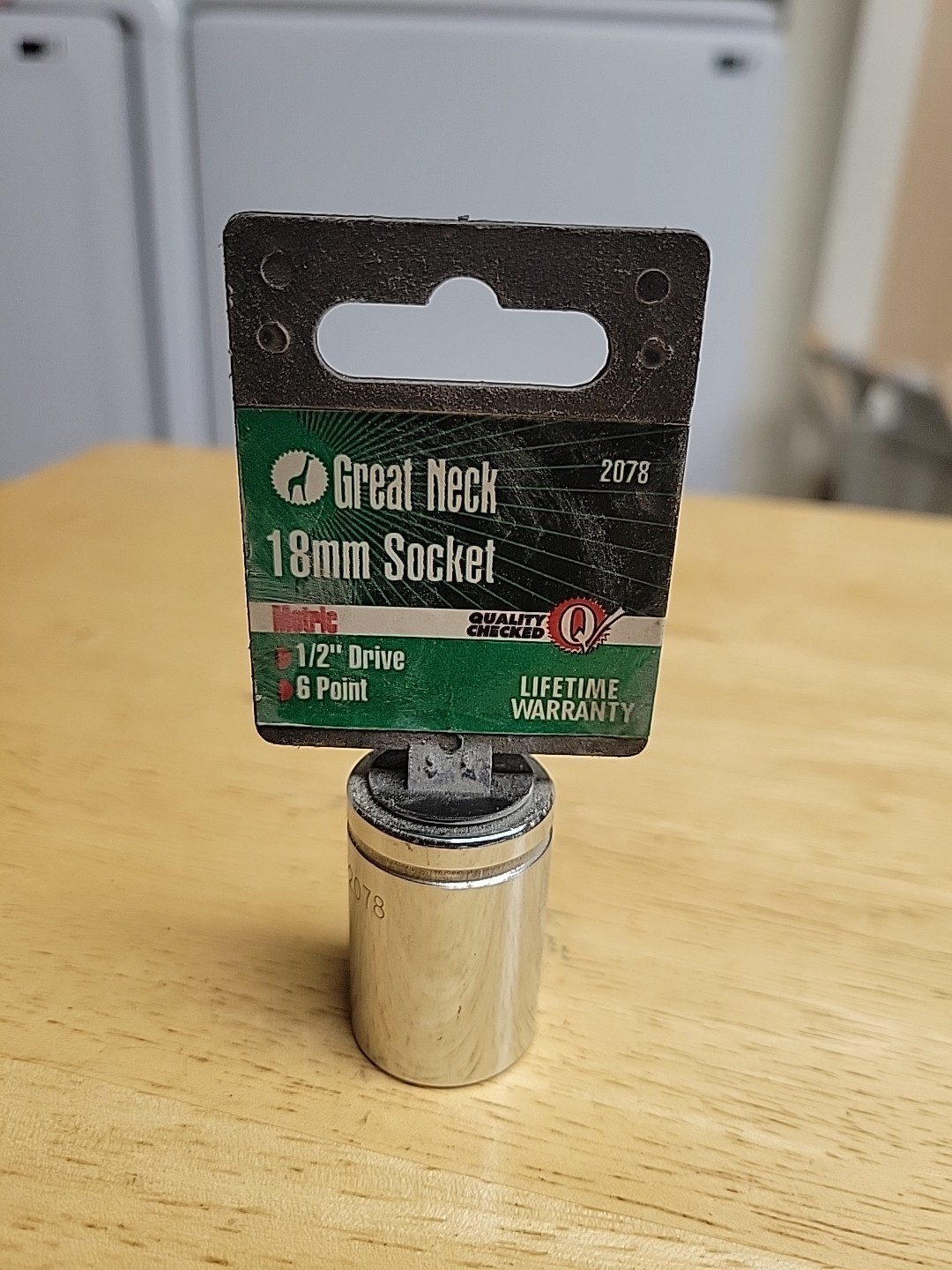 Great Neck 18mm 6pt. 1/2" Dr.  Socket 2078 - Brand New