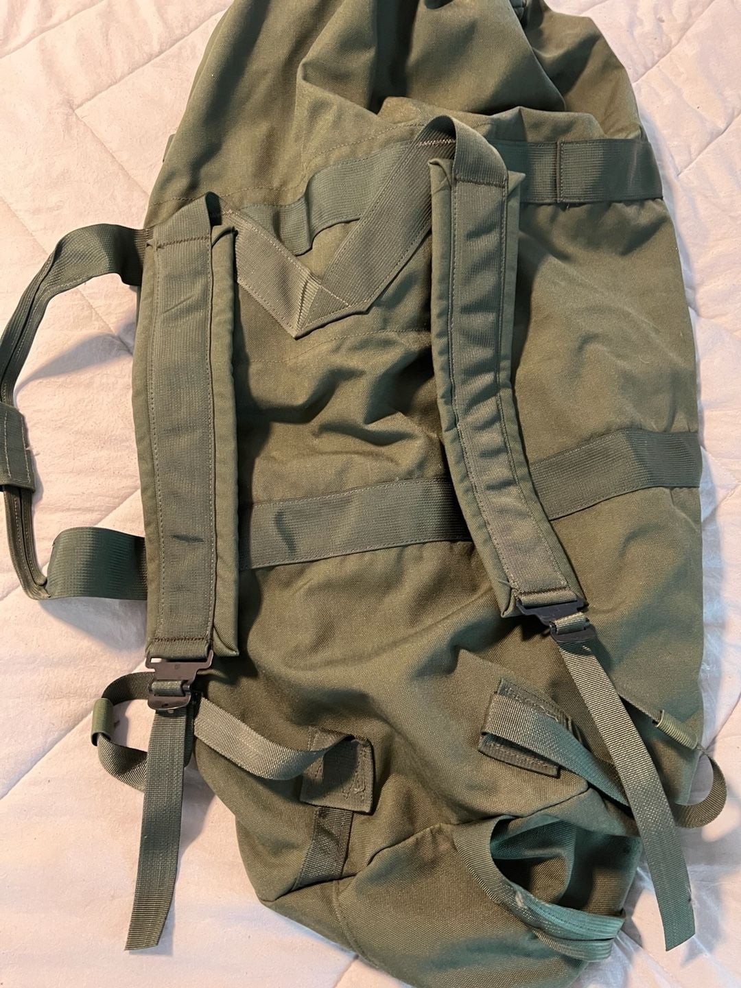 US Military Surplus Improved Duffel Bag Olive Drab Green Large Deployment Bag