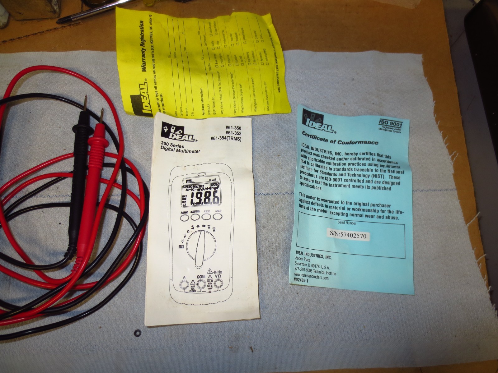 Ideal 61-350 Digital Multimeter, Voltmeter, Ohmmeter