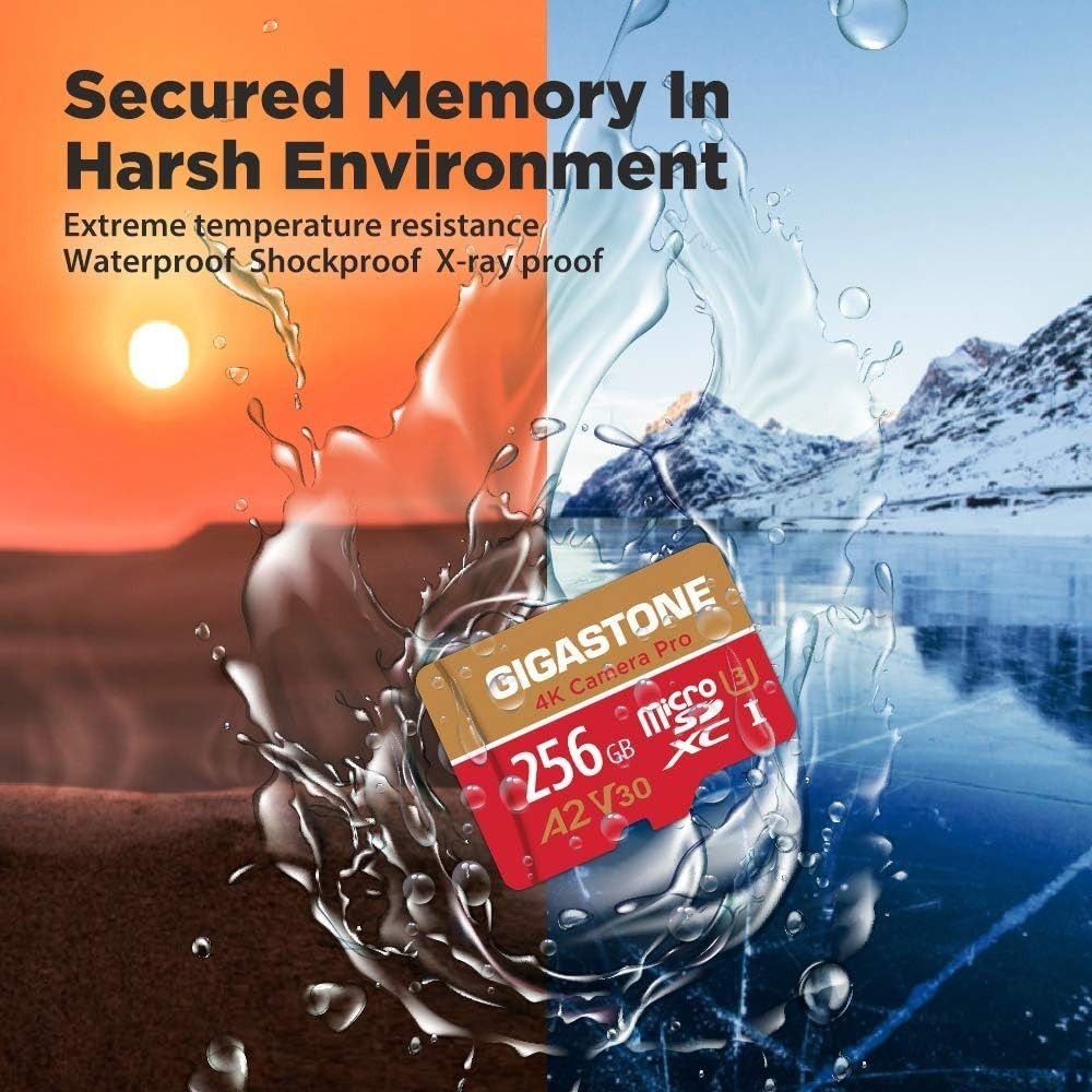 5- Data Recovery】 256GB Micro SD Card, 4K Camera Pro, A2 V30 for Smartphone, ...