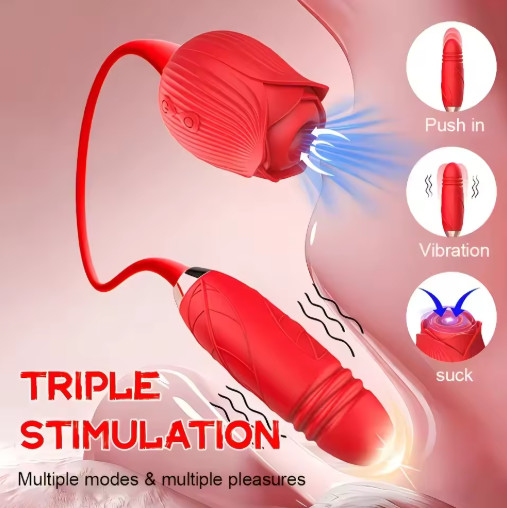 👅Powerful Rose Clitoral Suction Vibrator G Spot Massager Rechargeable Adult Toy