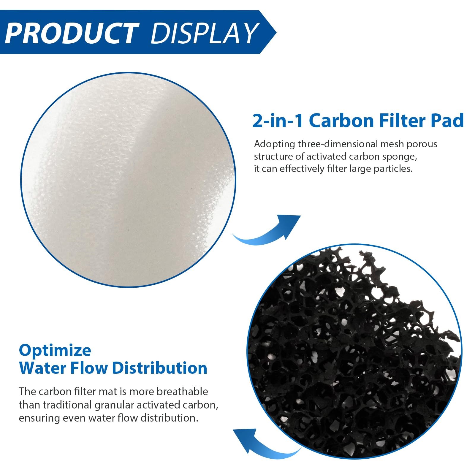 20 PCS Maintenance Kit For Biorb Filter Sponge Foam Carbon Rings Set