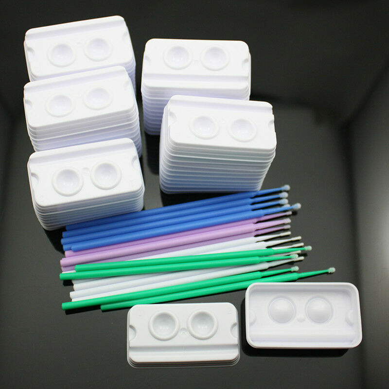 4 Packs Dental Disposable Micro Applicators Micro Brushes L/M/S/XS 100 Pcs/pack