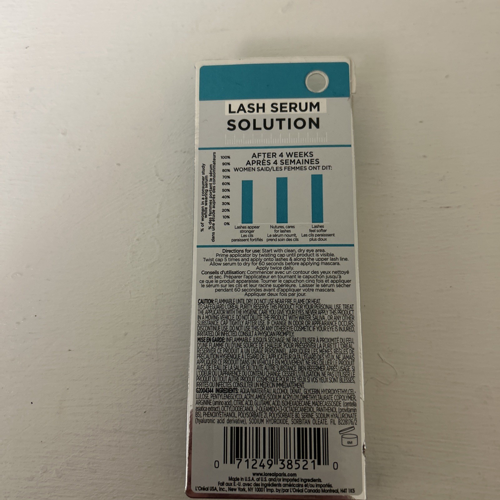 L'Oreal Paris Eyelash Serum Solution with Lash Caring Complex, 0.05 fl. oz.
