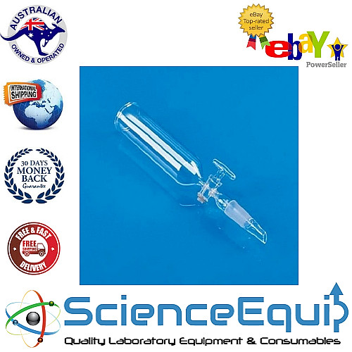 Additional Funnels Cylindrical Open Top with GLASS Stopcock & Stem - 100ml