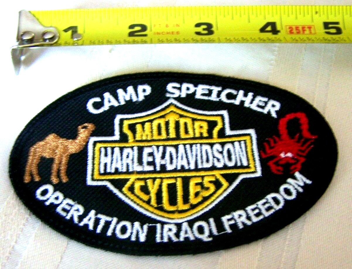 HARLEY DAVIDSON OPERATION IRAQI FREEDOM VEST PATCH CAMP-SPEICHER-IRAQ