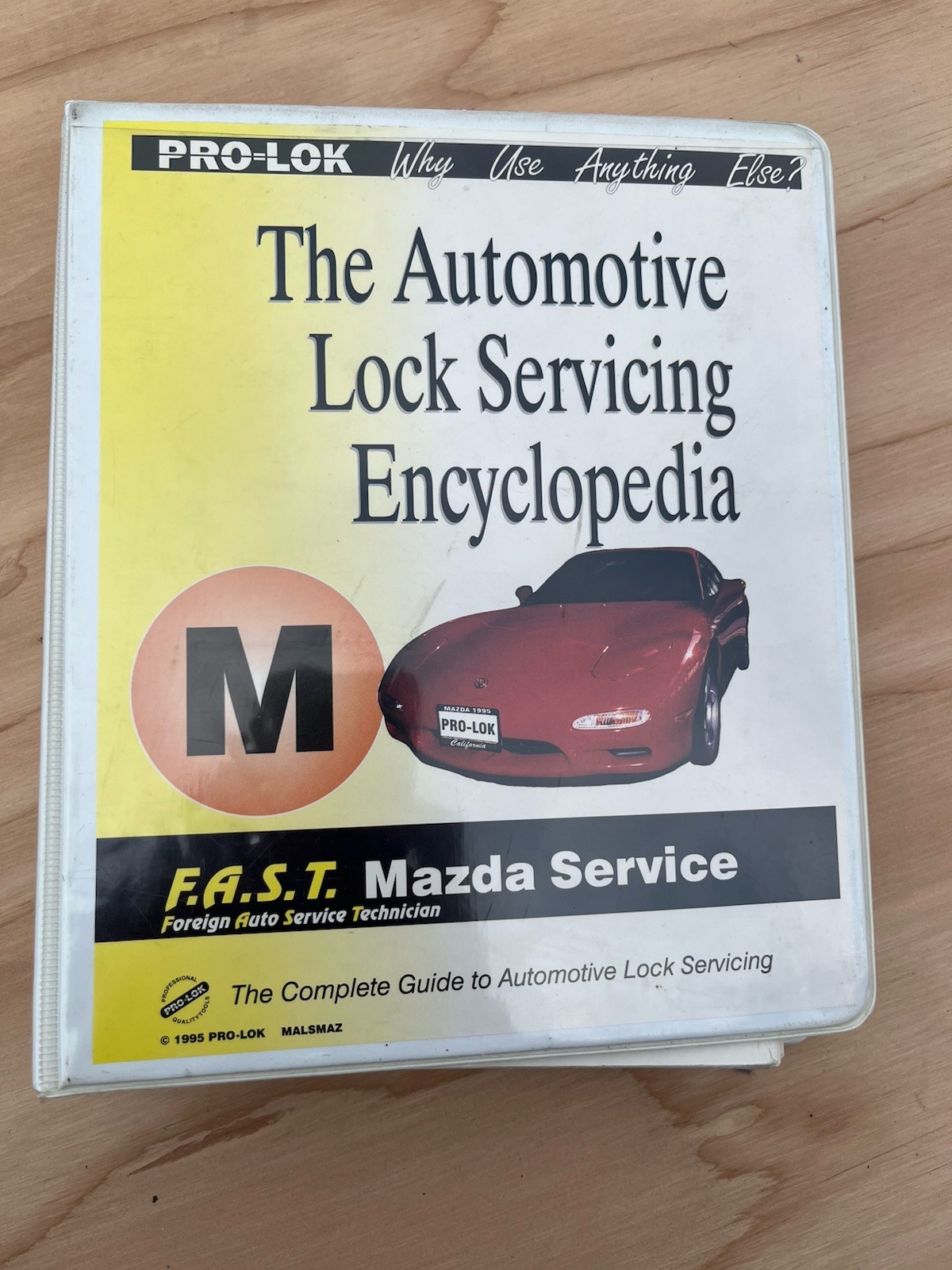 Pro-lok Locksmith Mazda Lock Service Manual 1994