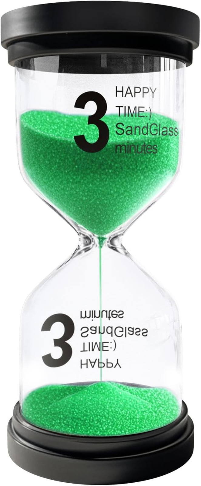 3 Minute Sand Timer for Classroom, Plastic Hourglass Sand Clock, Acrylic Small H