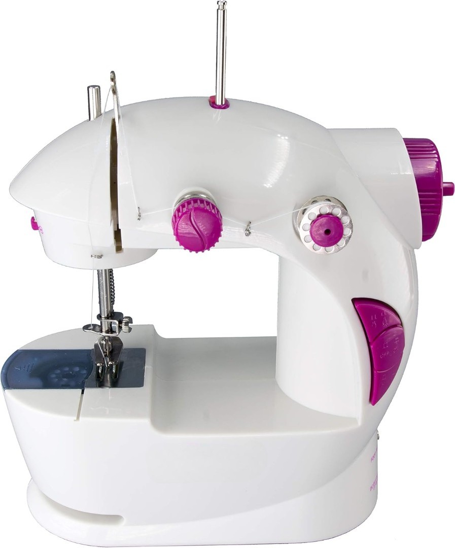 Maquina de Coser Portatil Para Casa Ajustable con 2 Velocidades y Pie Pedal