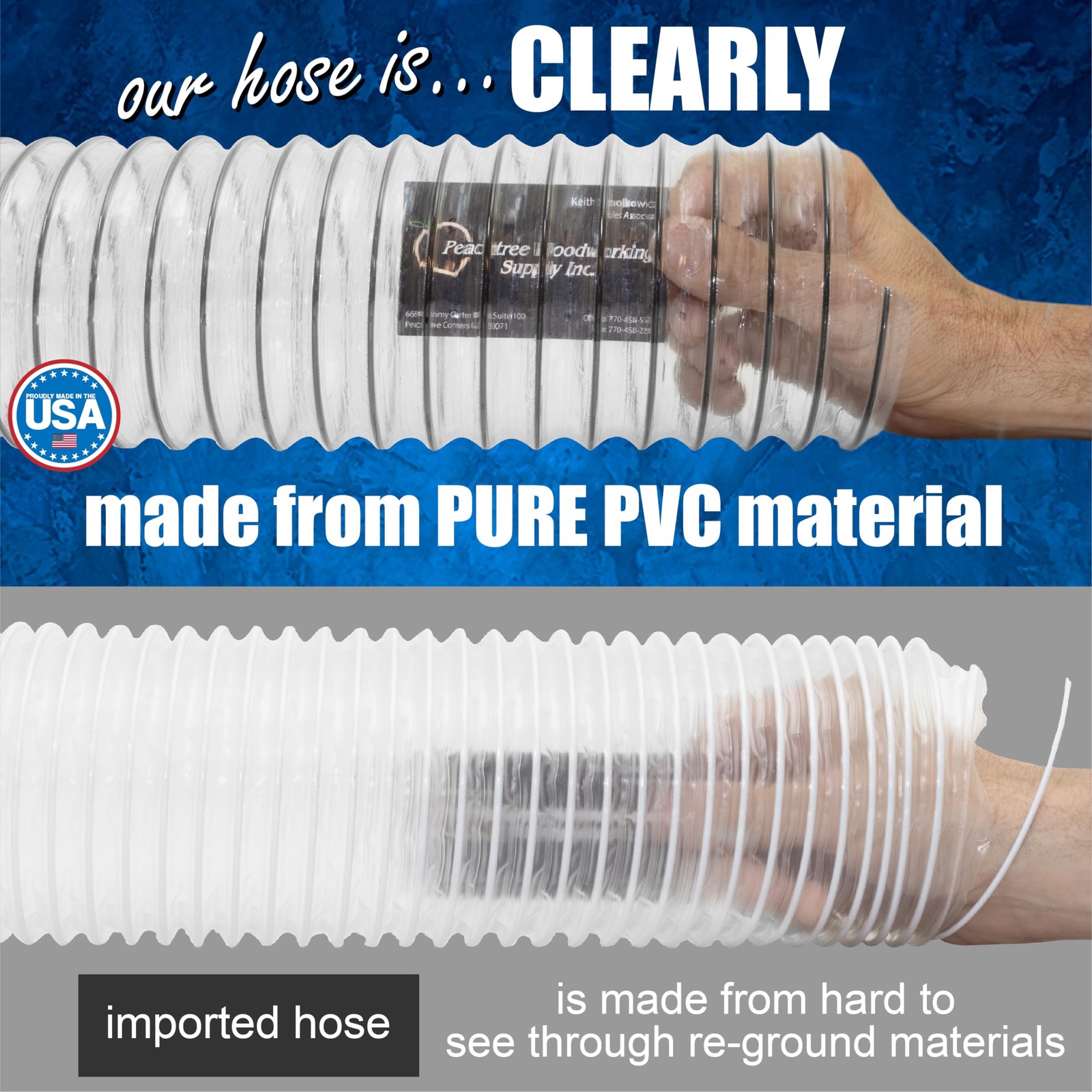 Connect Dust Collection System - 4 x 20 Clear PVC Hose