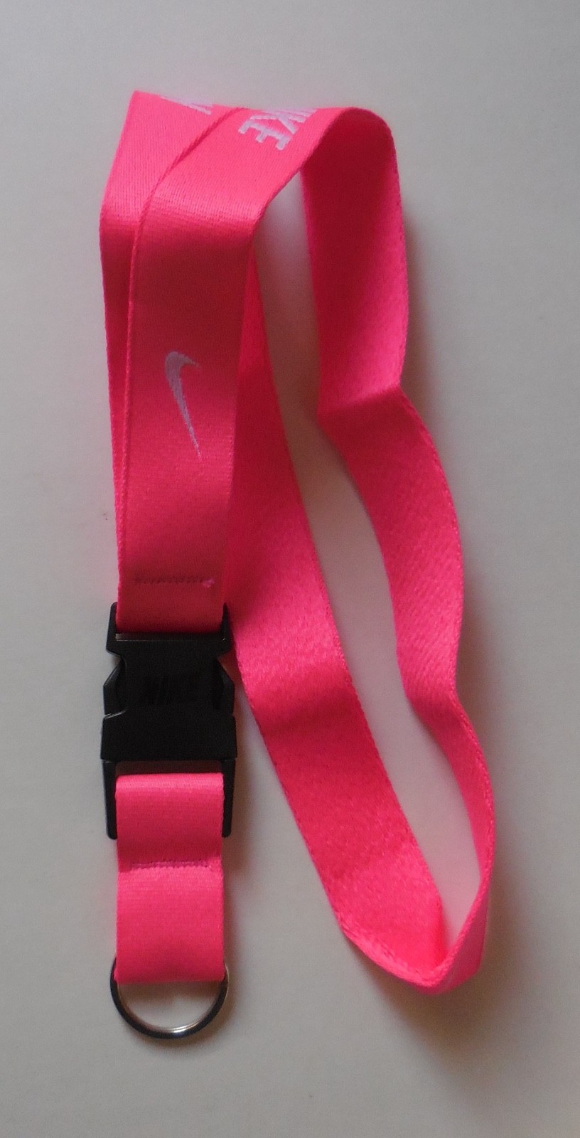 Nike Neck Lanyard Detachable Key Ring Hyper Pink/White/Black