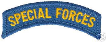 ARMY SPECIAL FORCES BLUE GOLD ROCKER PATCH