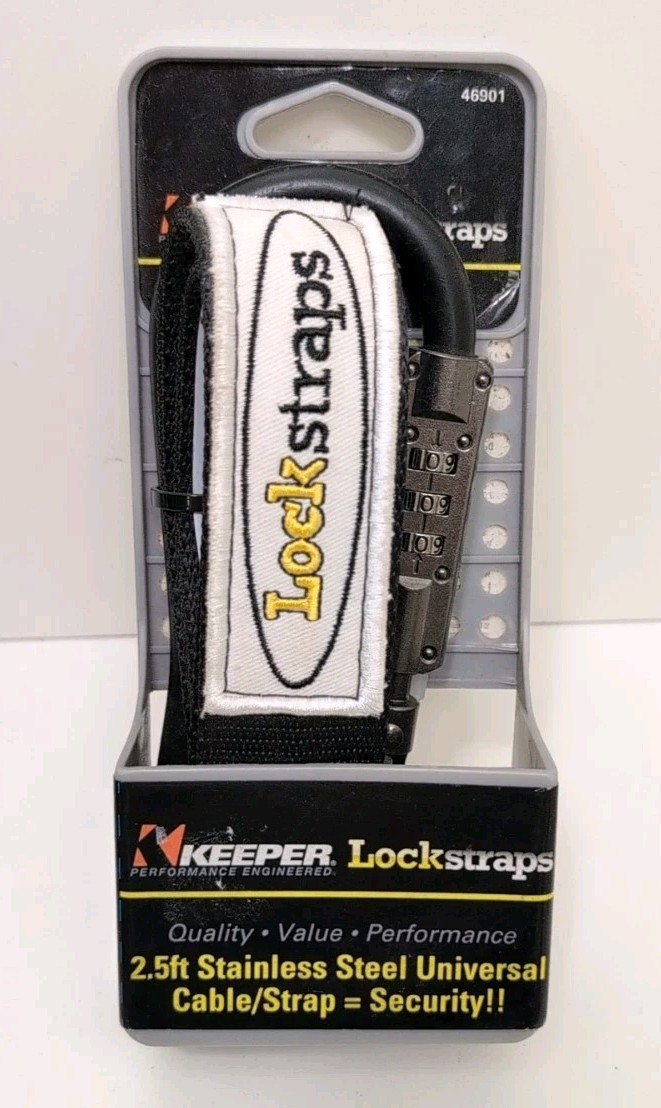 KEEPER 2.5ft Lockstrap 46901 Combo Tie Down Steel Strap Cut-Resistant FREE SHIP!