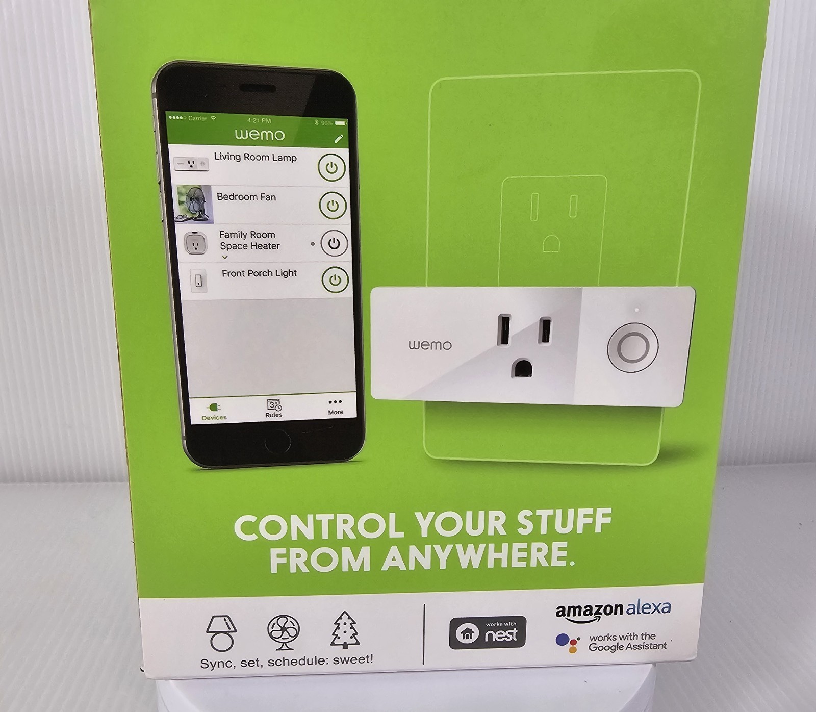 WeMo WiFi Smart Plug, Works with Alexa Google Nest
