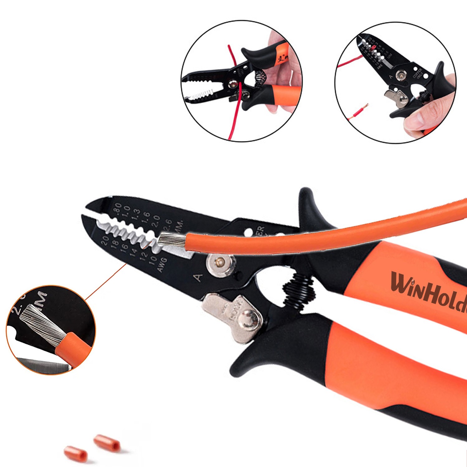 2PC Wire Stripper Double layer Wire Clamping Pliers Fine Grinding Stripping Tool
