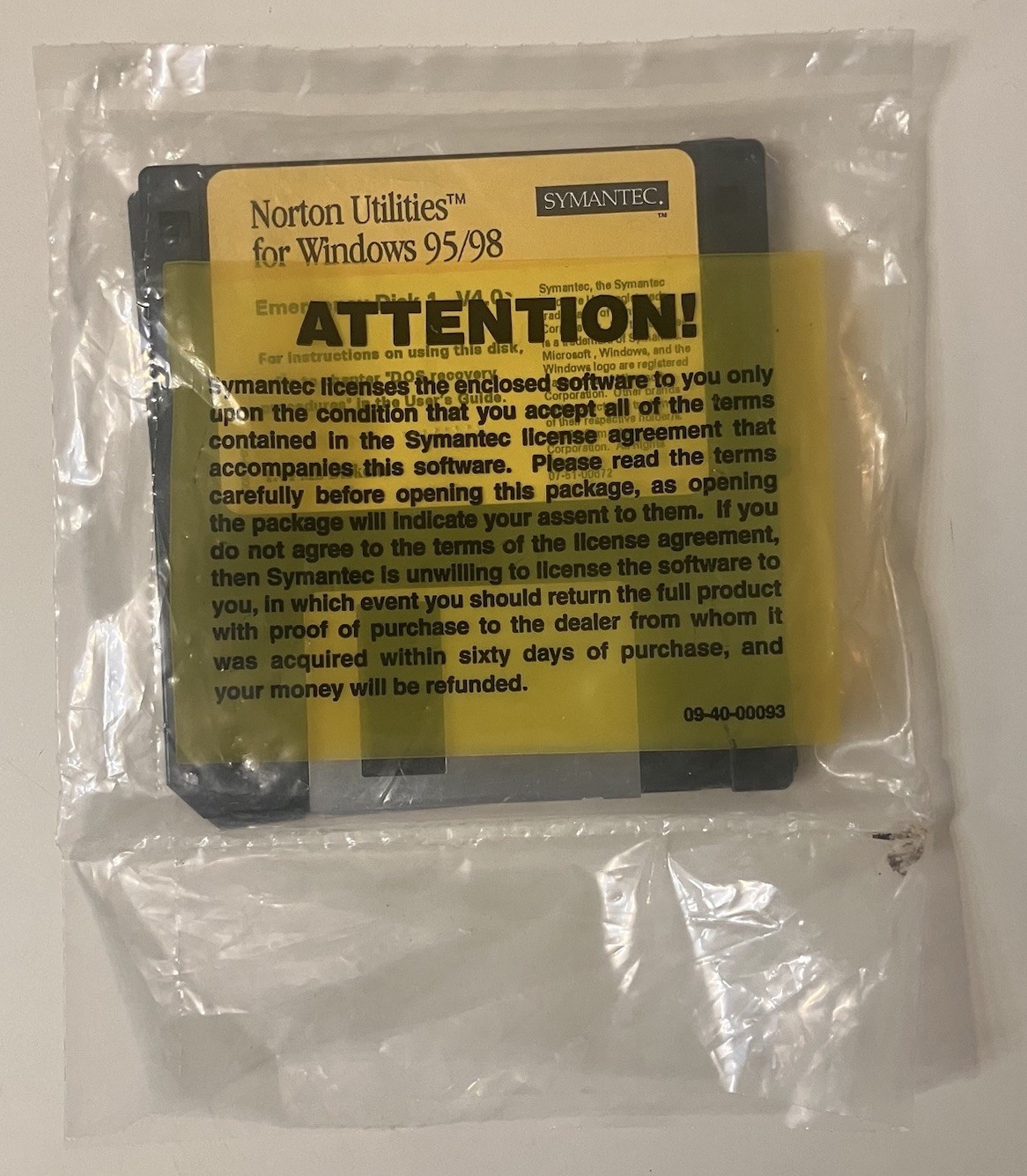 Norton Utilities 4.0 Complete 2 Disk Set Windows 95 98 1998 NOS PC