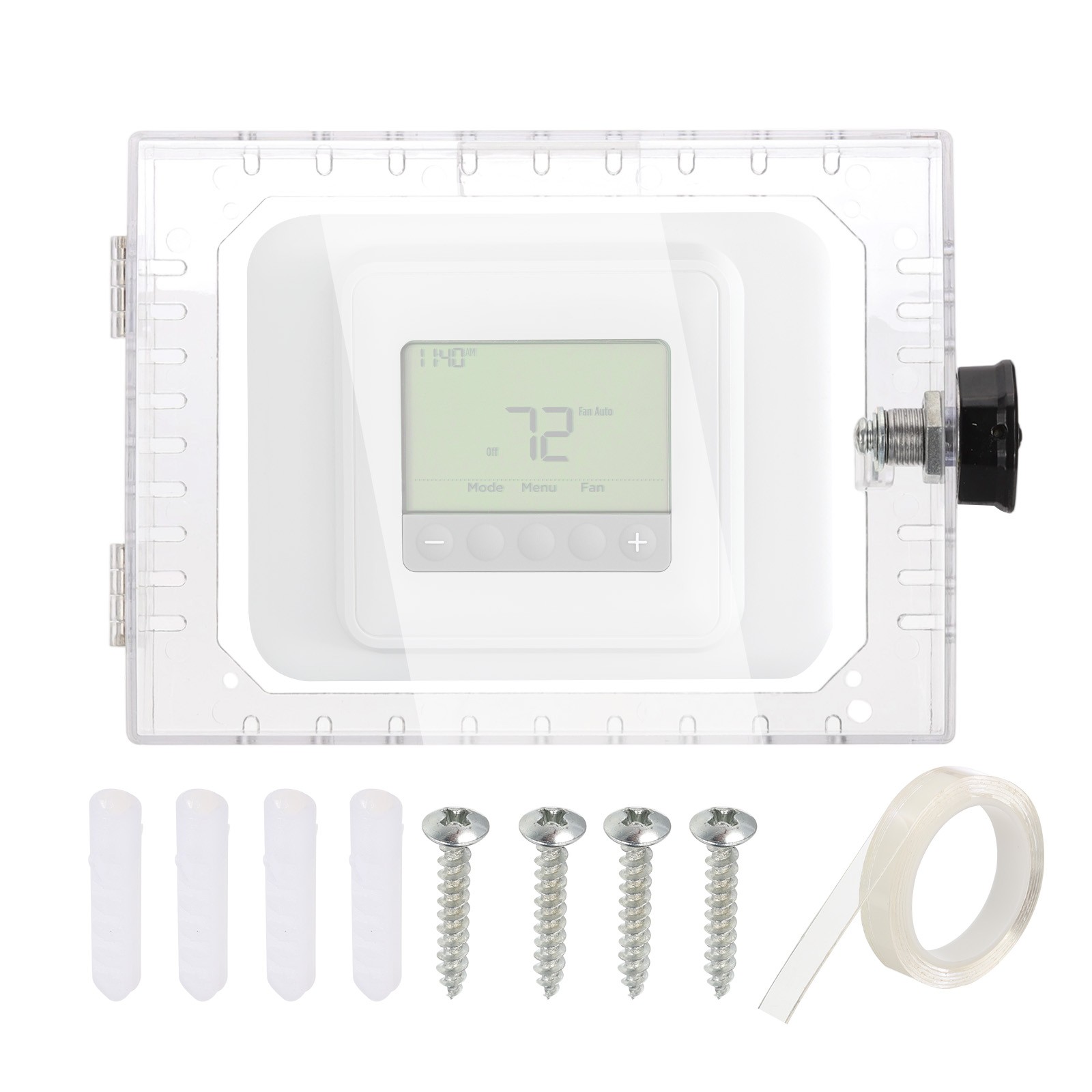 Universal Clear Thermostat Lock Box Thermostat Cover Guard w Combination Lock