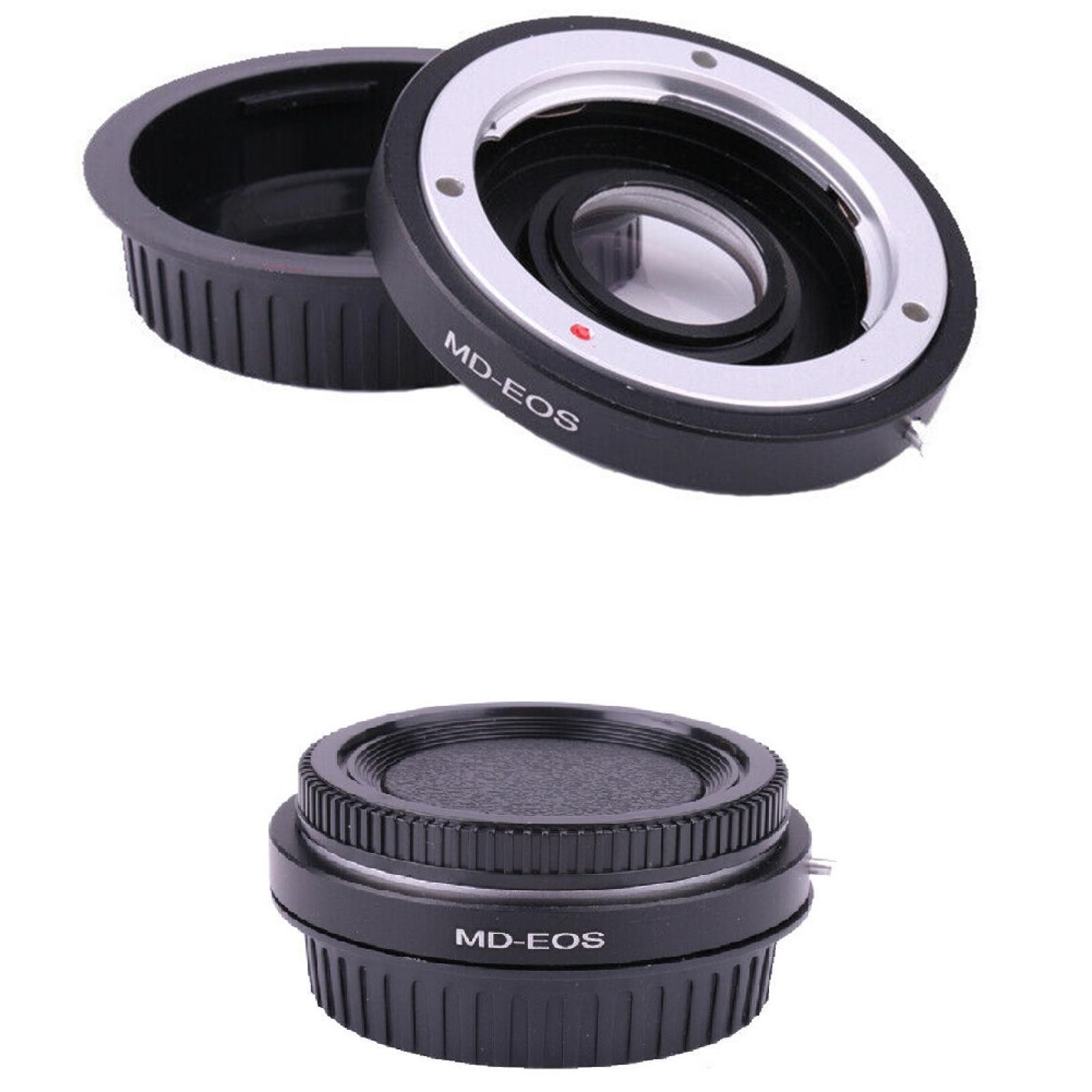 MD-EOS Camera Mount Adapter+Cap For Minolta MD MC Lens to For Canon EOS EF