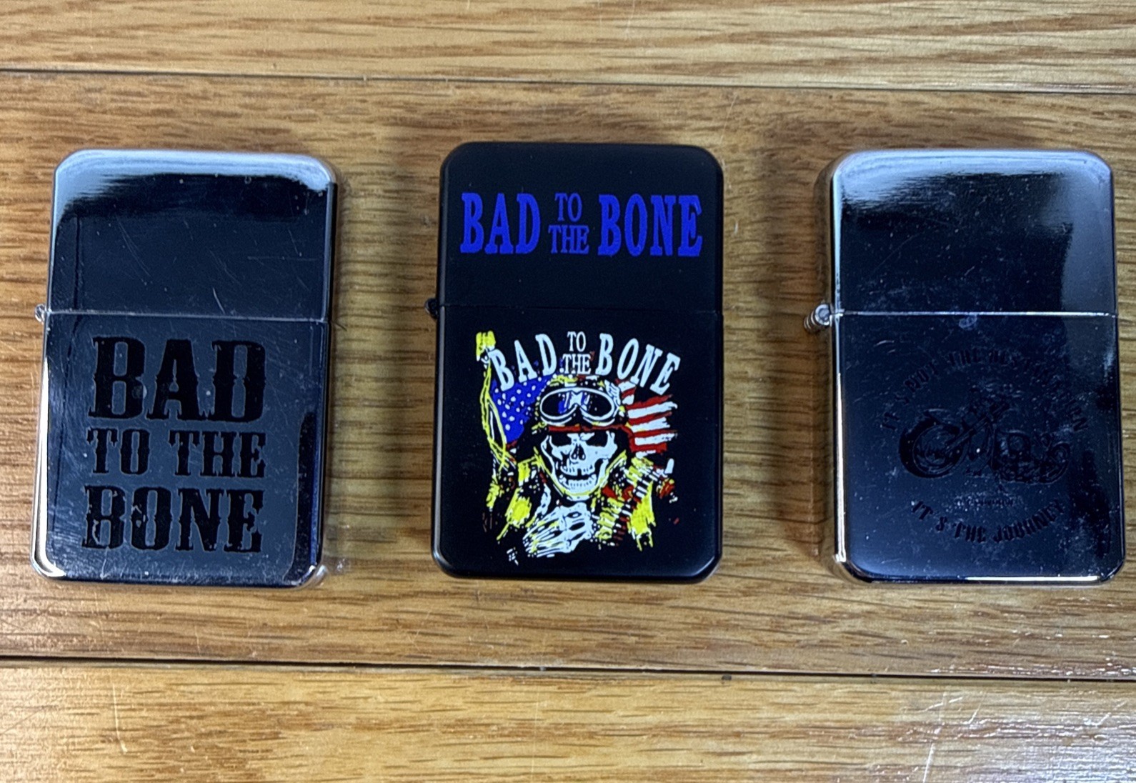Lot Of 3 Lighters, American Motorcycle Rider Biker Theme NEW