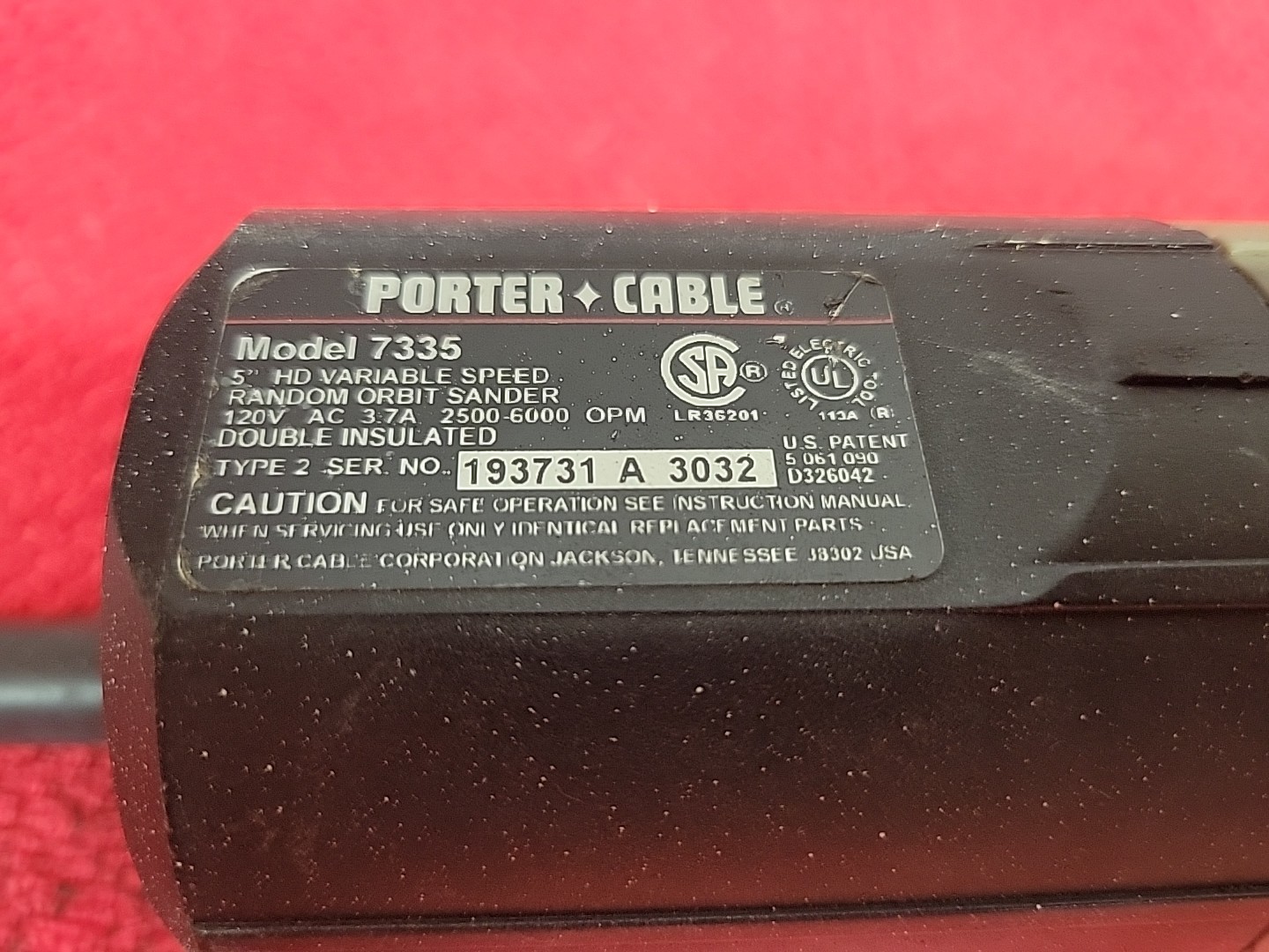 Porter Cable 7335 5in HD Variable Speed Sander