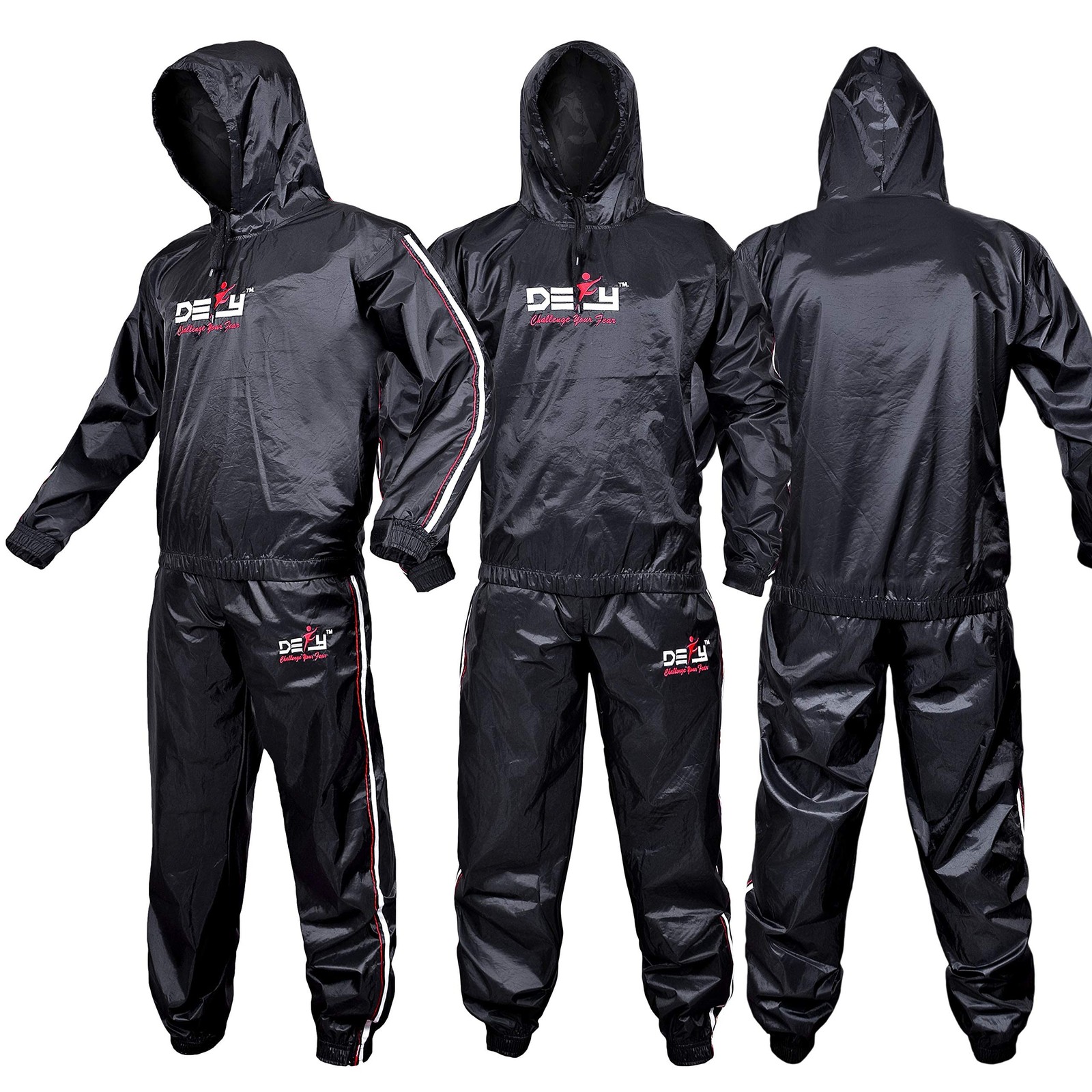 DEFY Heavy Duty Sauna Suit for Weight Loss Full Body Wrap Hoodie Men Women An...