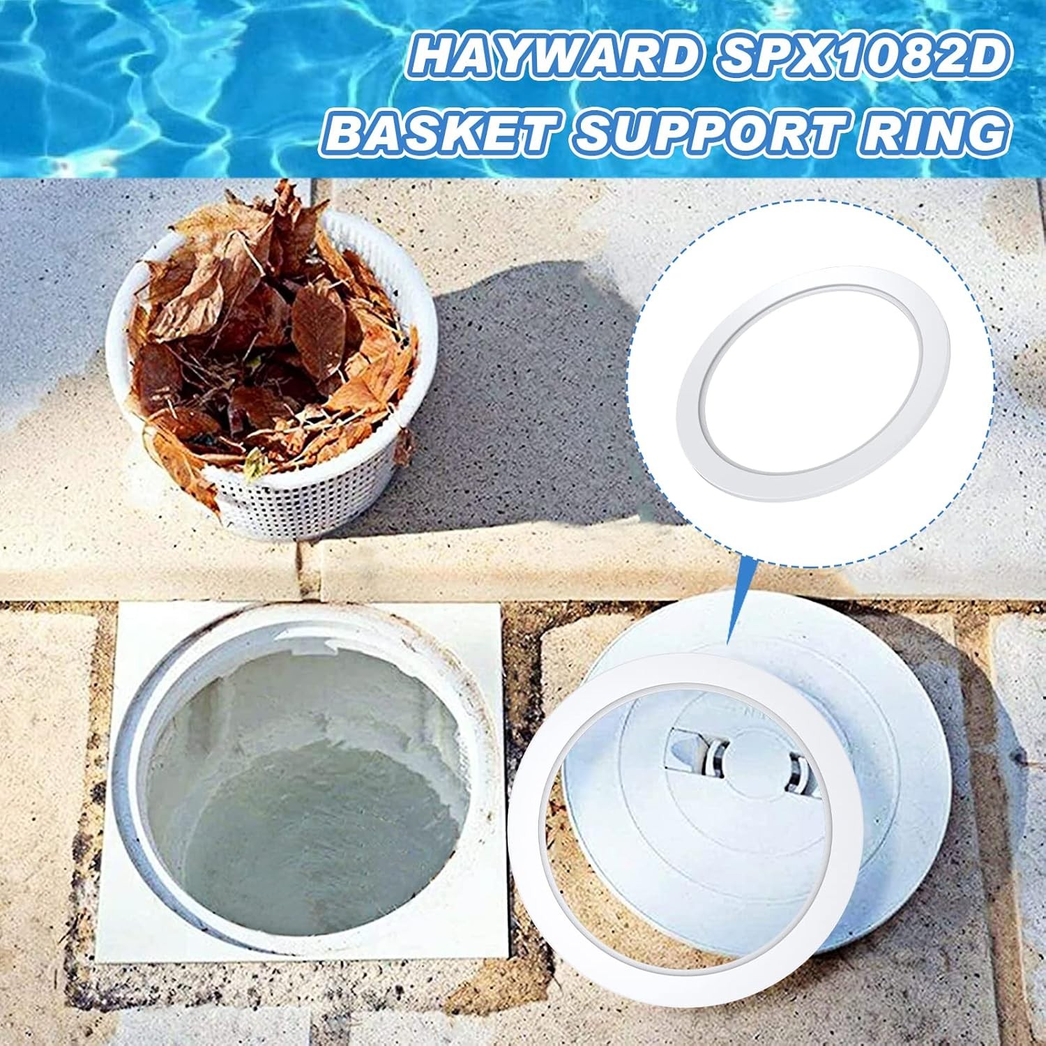 SPX1082D Basket Support Ring Compatible with Hayward Pool Automatic Skimmers...