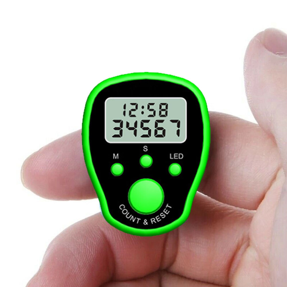 DIGITAL LCD ELECTRONIC FINGER RING HAND TALLY COUNTER COLOR RANDOM