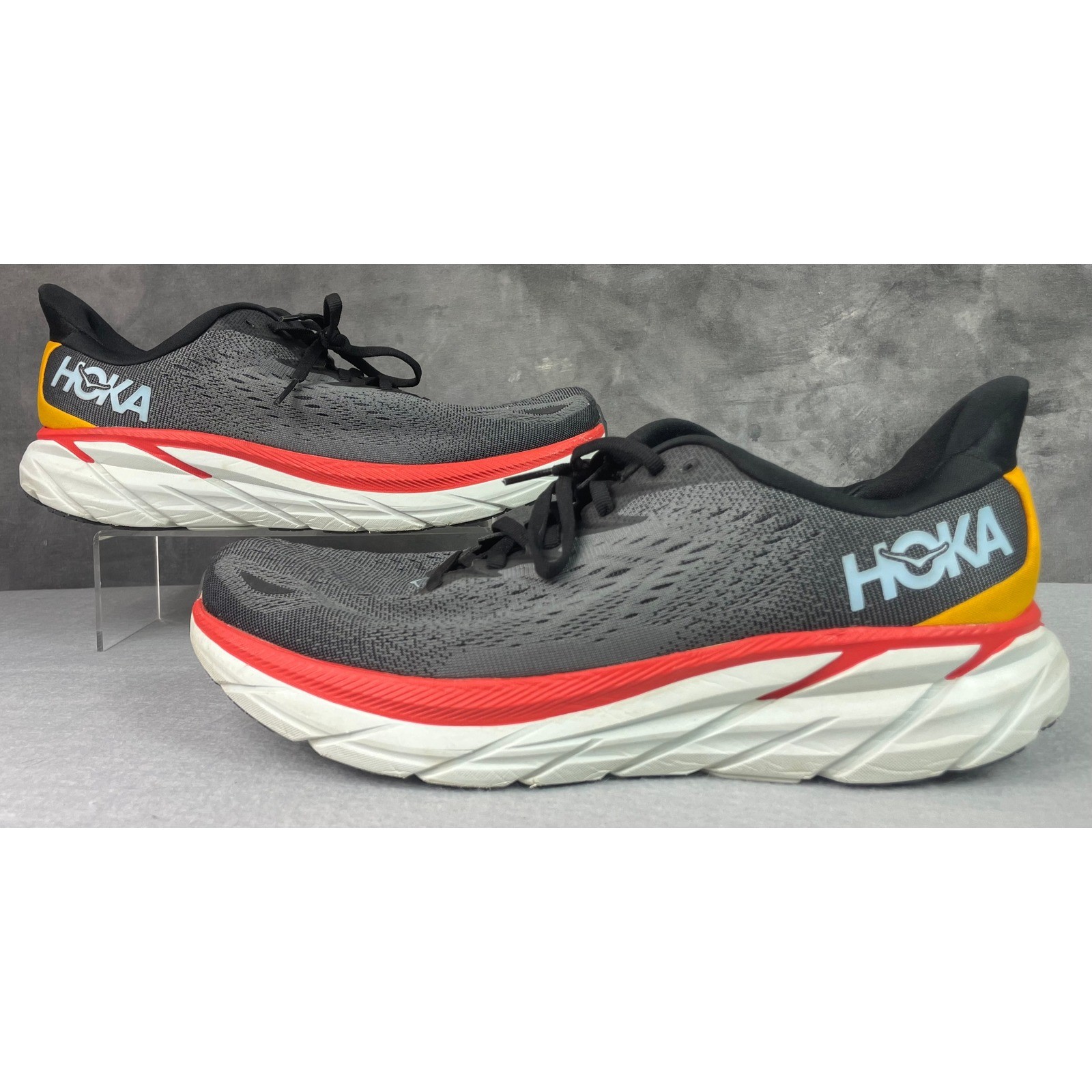 Hoka One One Clifton Gray Men's Running Shoes Size 10.5 E (S2325)