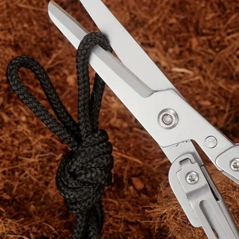 NEW Portable Folding Scissors Stainless Steel Multi-Tool Camping Fishing Outdoor