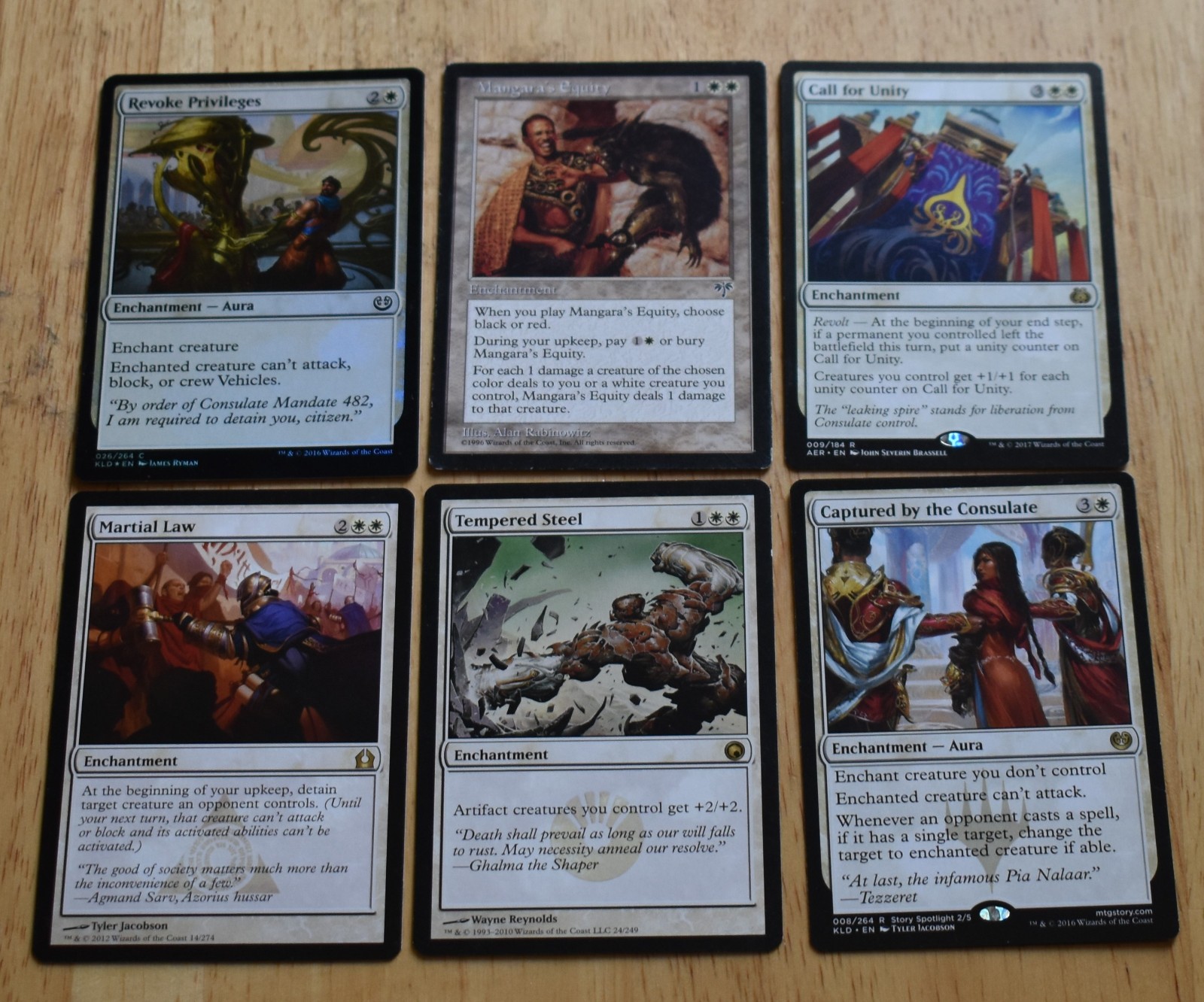 MTG 6 White Rare Enchantment Revoke Privileges (foil) Call for Unity Martial Law