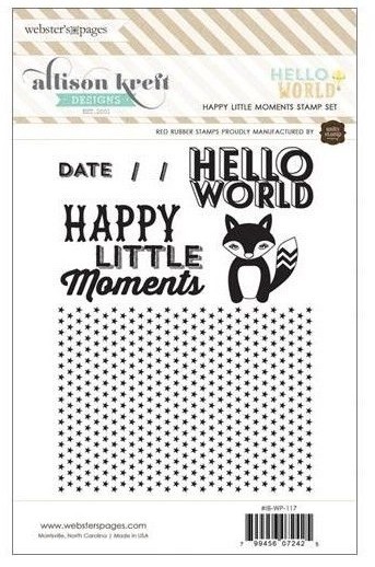 Webster's Pages Hello World Foam Mounted Rubber Stamps Happy Little Moments Fox