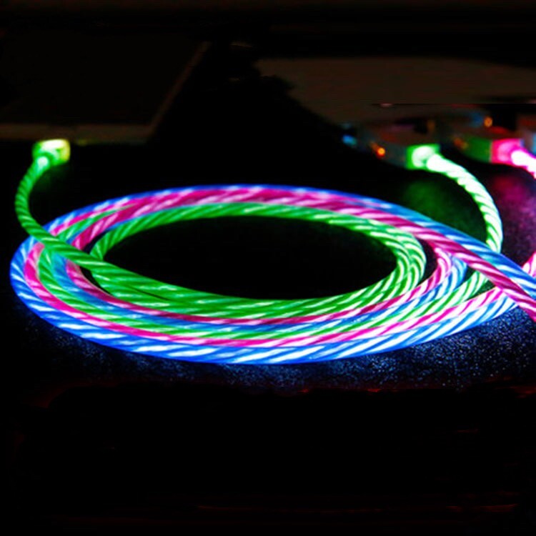 LED Light Flashing USB Cable Charger Apple iPhone XR 11 12 Pro XS Max 8 7 6 Plus