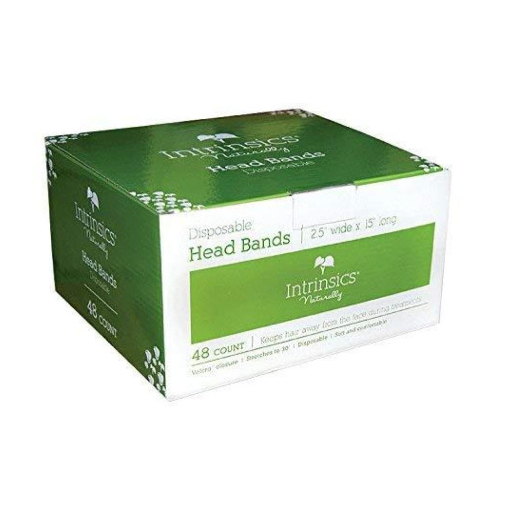 [BRAND NEW] INTRINSICS Disposable Head Bands - 2.5" Wide x 15" Long - 48 Count