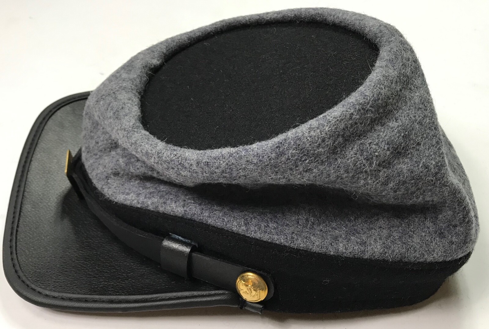 CIVIL WAR CSA CONFEDERATE INFANTRY WOOL KEPI FORAGE CAP HAT-2XLARGE