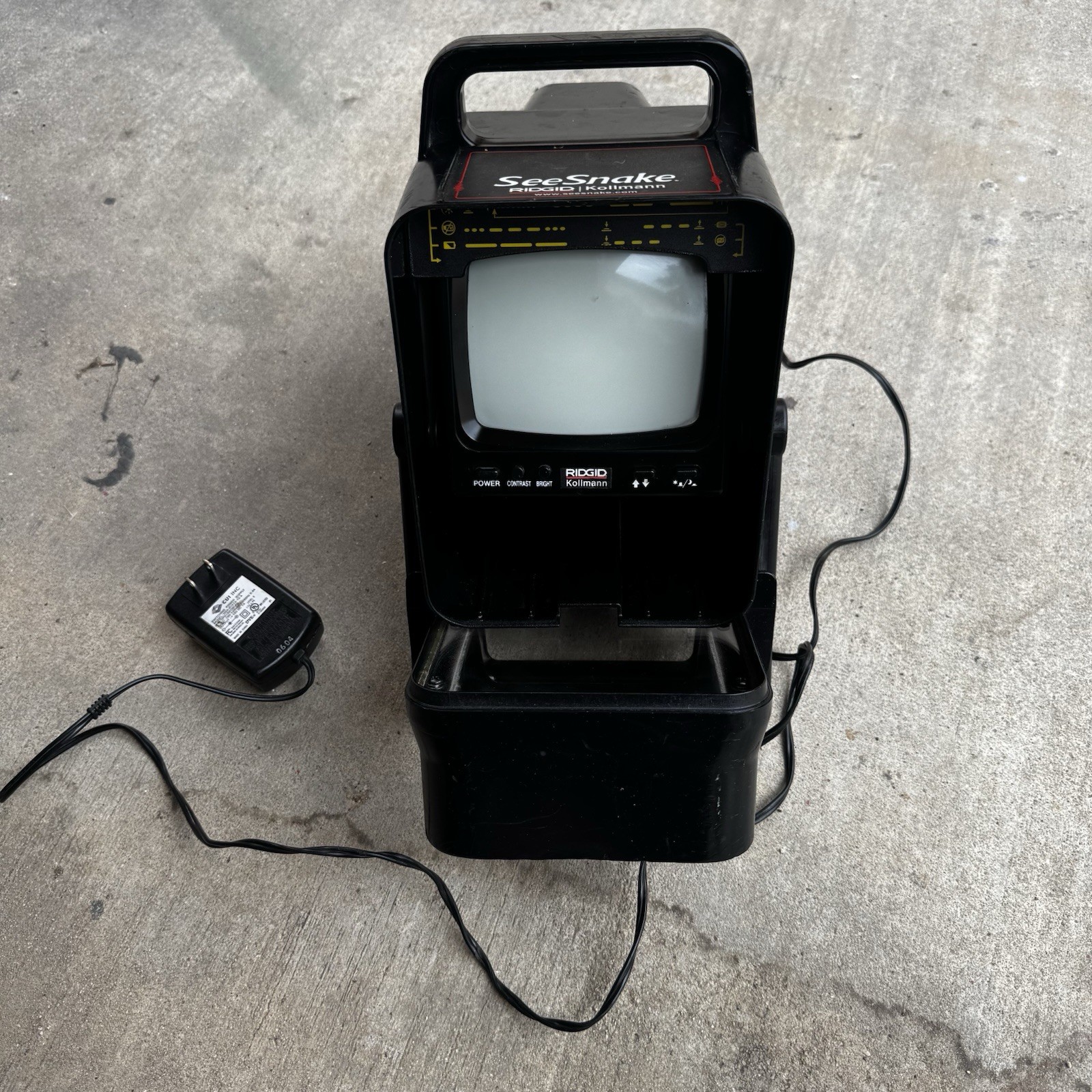 ridgid seesnake Kollman Black&white Sewer Camera Monitor Used No Battery