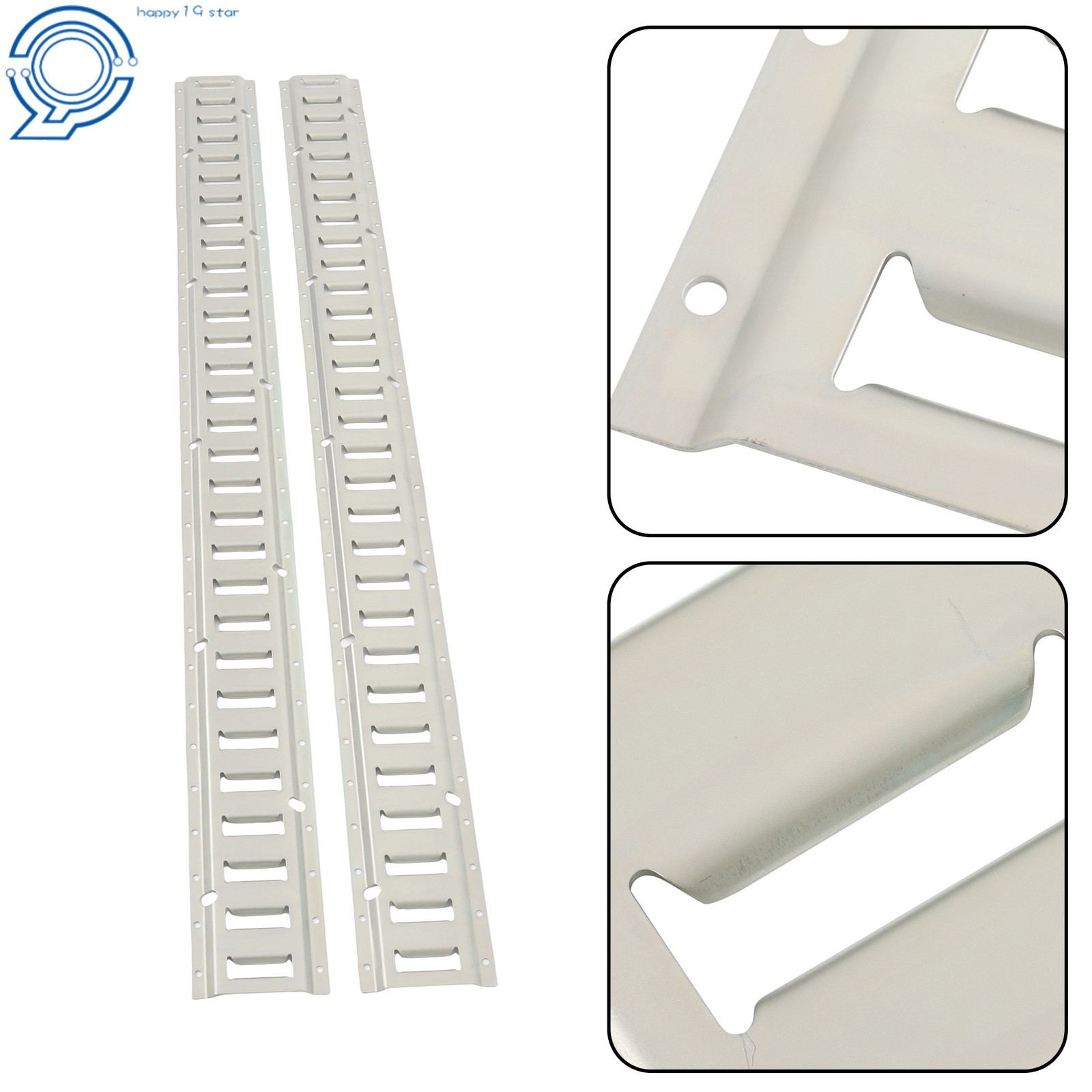 2PC 5' E-Track Tie-Down Rail For Truck Trailer Cargo Van Utility Galvanized