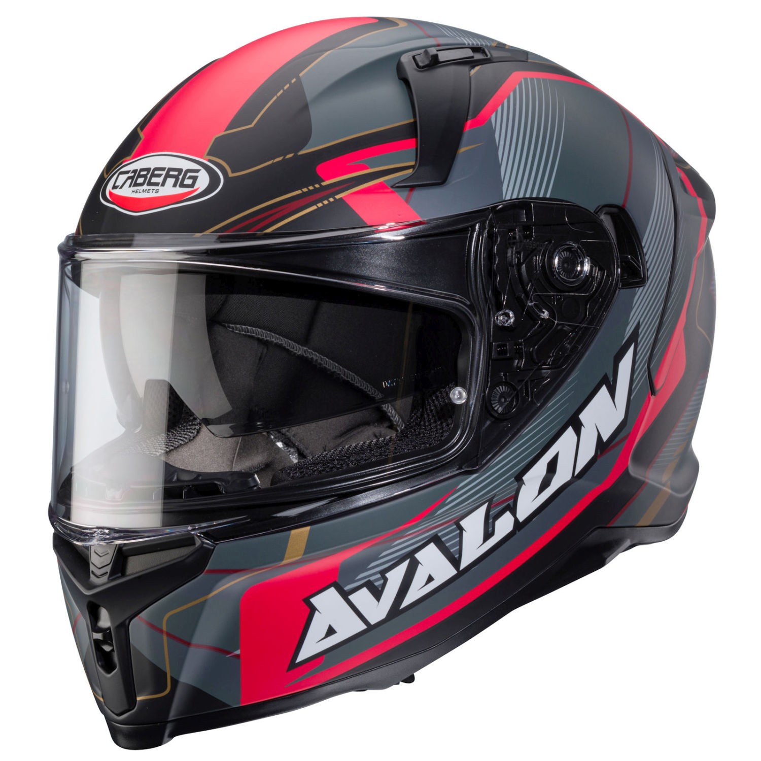 Caberg Full Face Helmet Avalon X Optic Matte Black/Grey Red - Size XL
