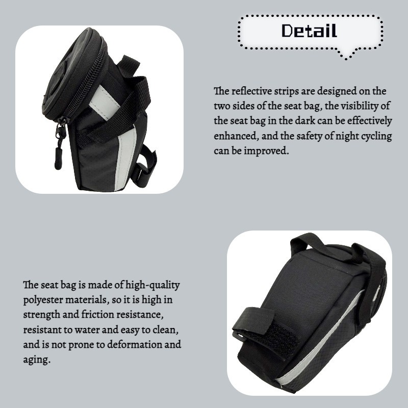 Bicycle Rear Seat Bag Mountain Bicycle Tail Bag Polyester Bag