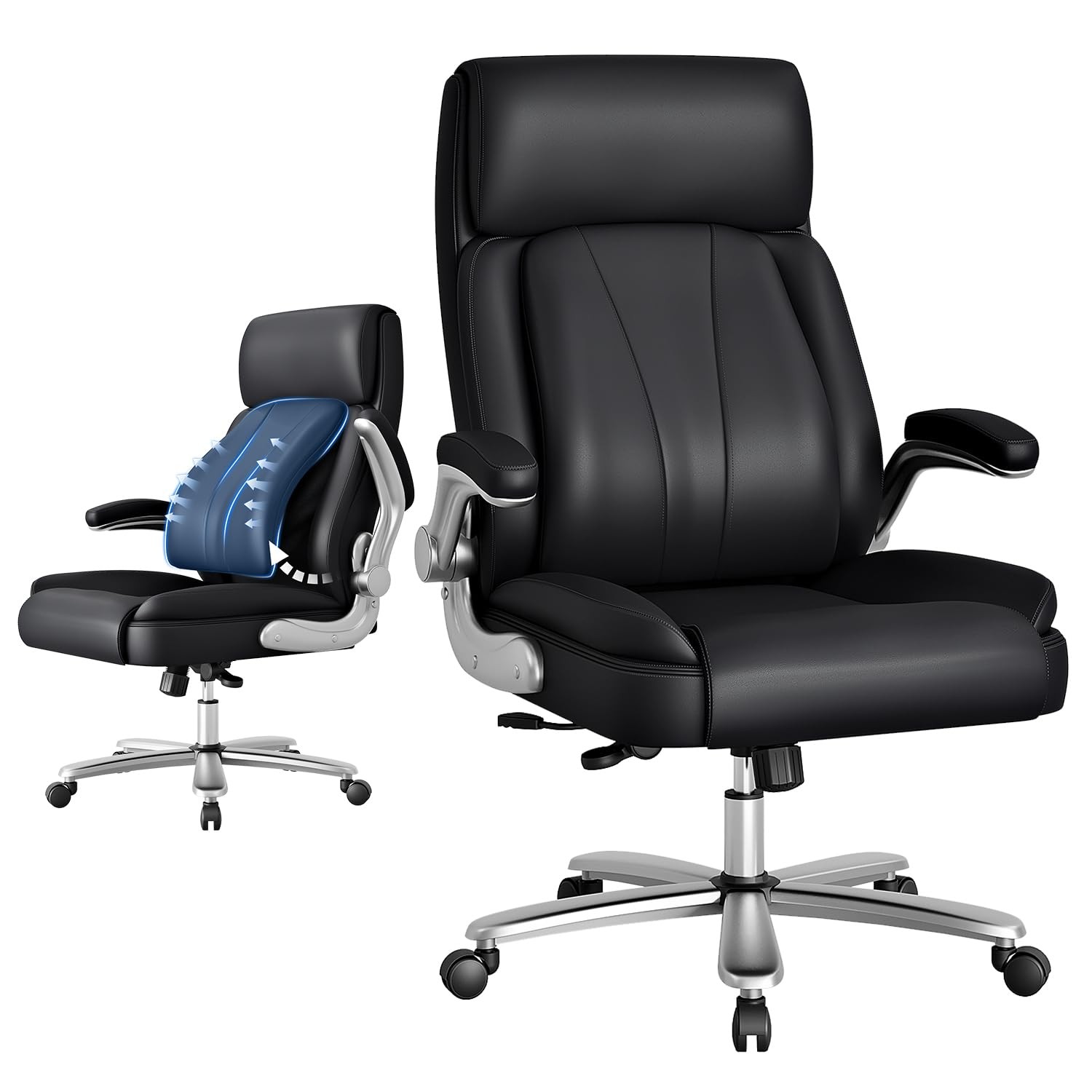 Executive Office Chair, Ergonomic Desk Chair, 500lbs Heavy Duty Comfy Compute...