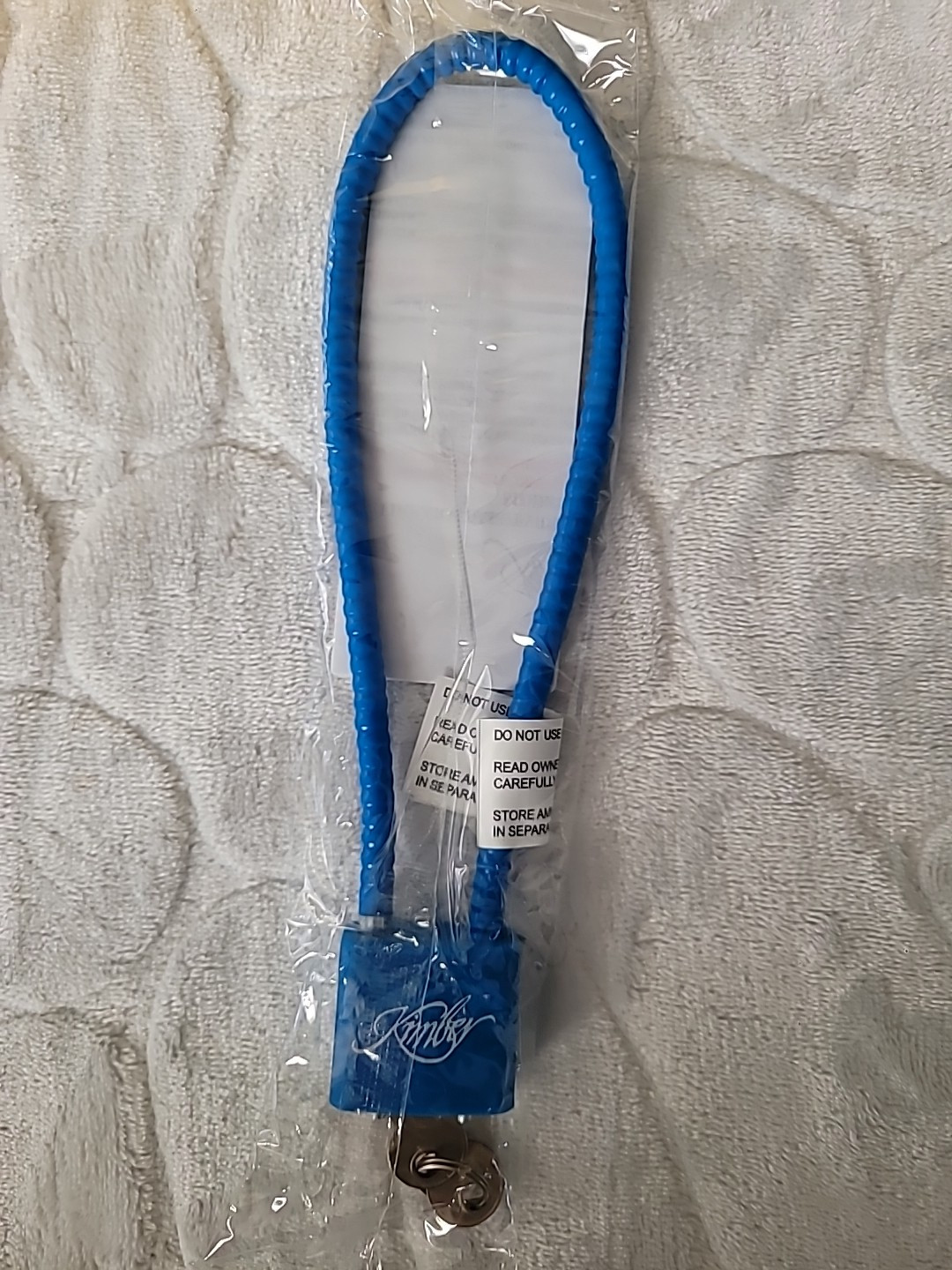 Kimber Factory Issue Blue Cable Gun Lock with 2 Key. NEW  USA 🇺🇸