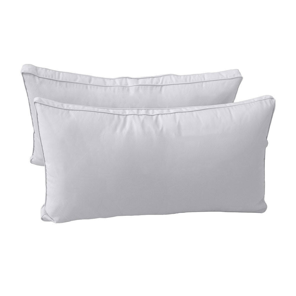 |SLIPCOVER ONLY|S2 Outdoor Bolster Backrest Pillow Covers Same Piped Queen AD105