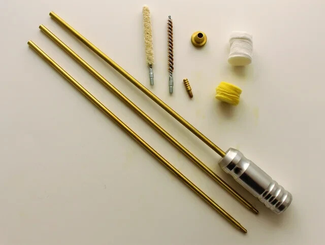 .30 CALIBER 3 PIECE BRASS RIFLE FIELD CLEANING KIT / EMSSRKT30