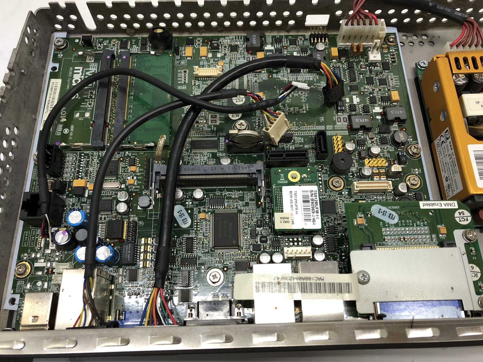 MICROS WORKSTATION 5A POS SYSTEM INTERNALS, MOTHEROBARD, CARD READER, &MORE LOT